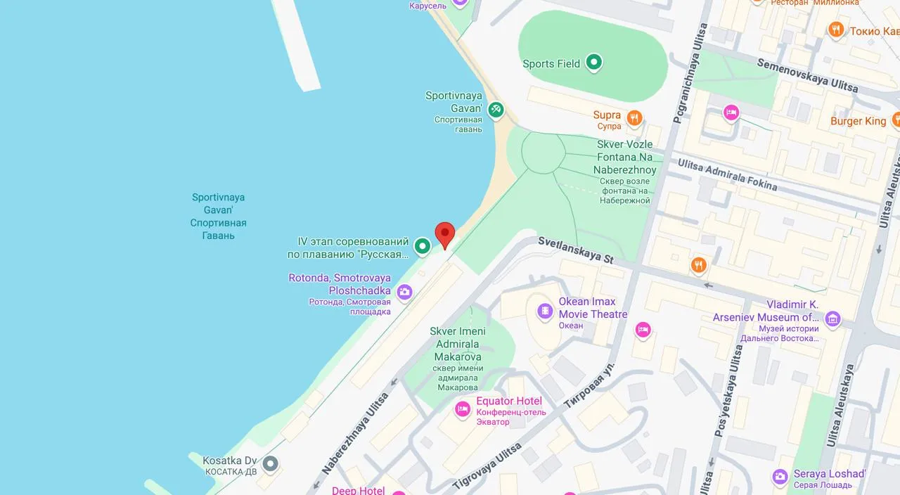 yubileiny-beach map