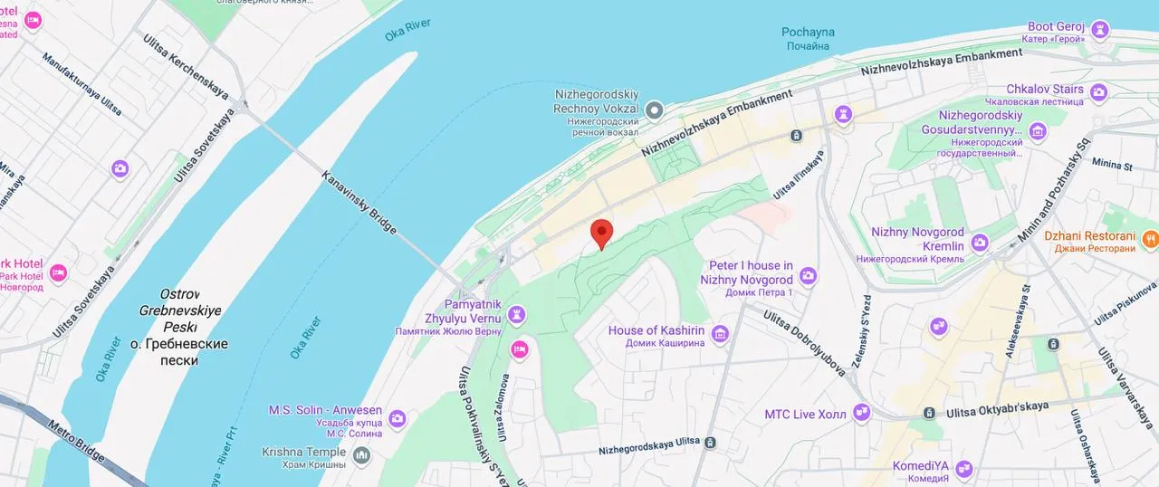 800th-anniversary-park-of-nizhny-novgorod map
