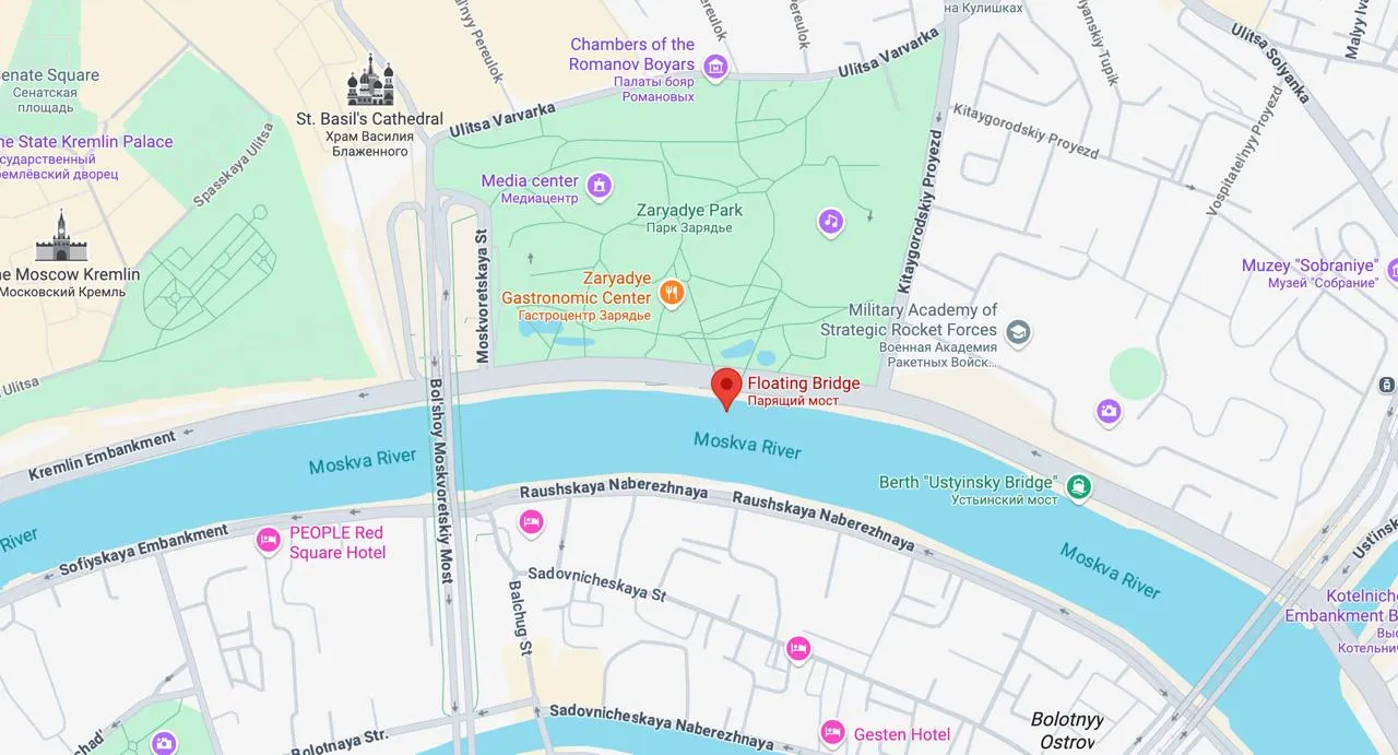 floating-bridge map