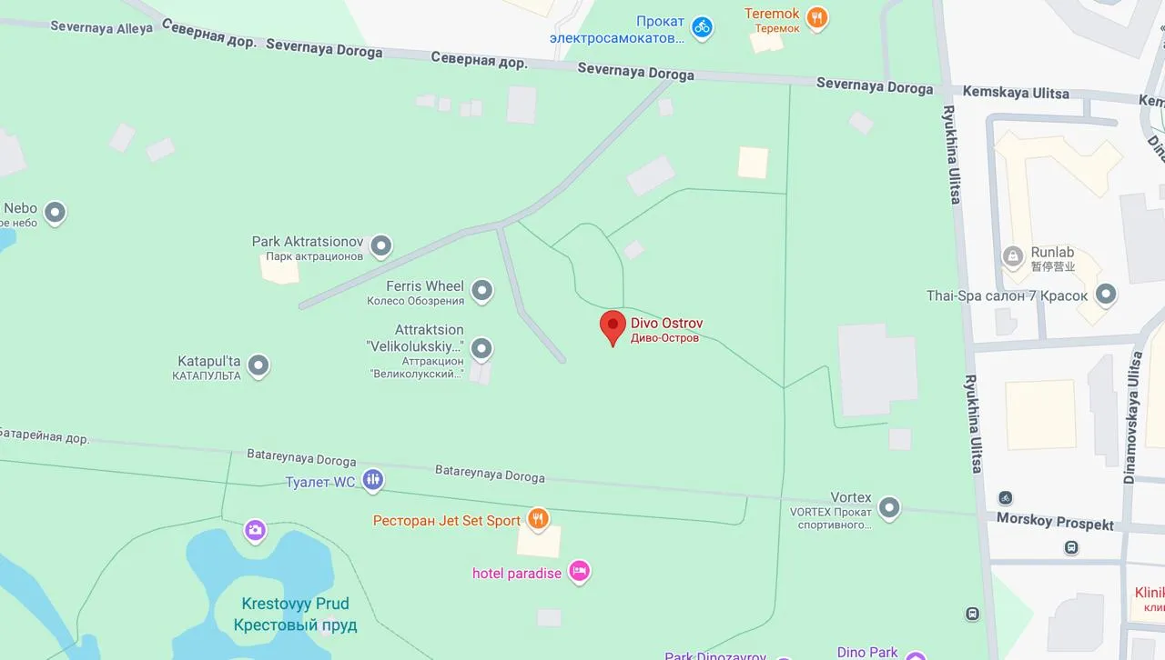 divo-ostrov-amusement-park map
