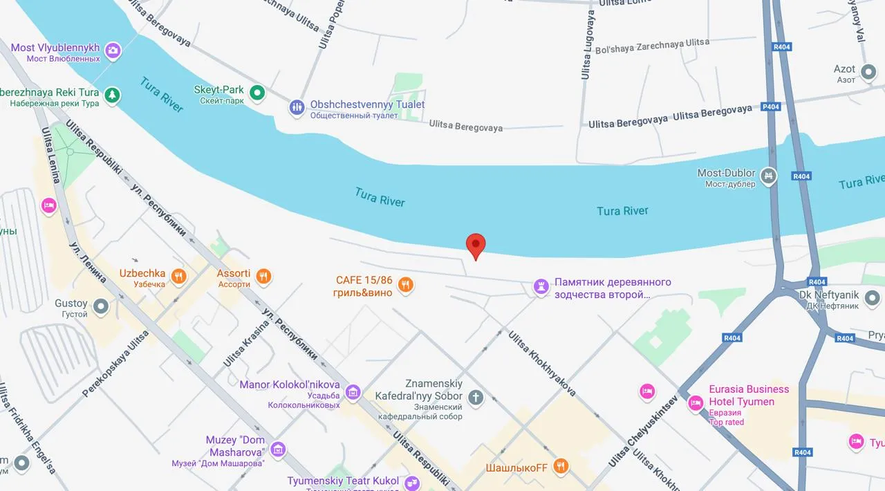 naberezhnaya-reki-tura map