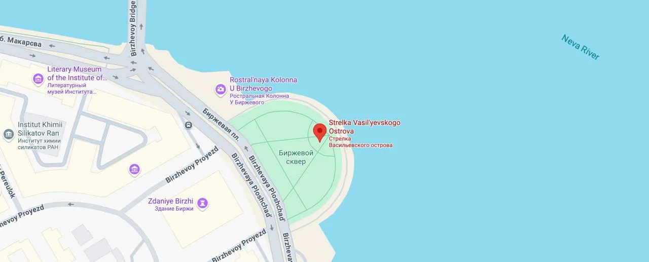 spit-of-vasilievsky-island map