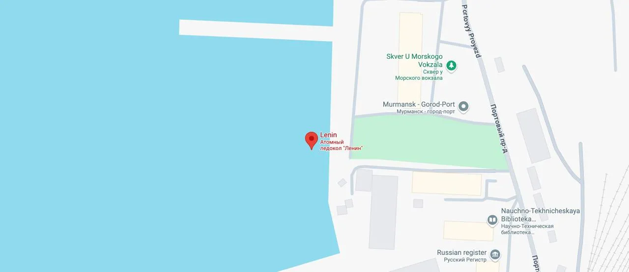 nuclear-icebreaker-lenin map