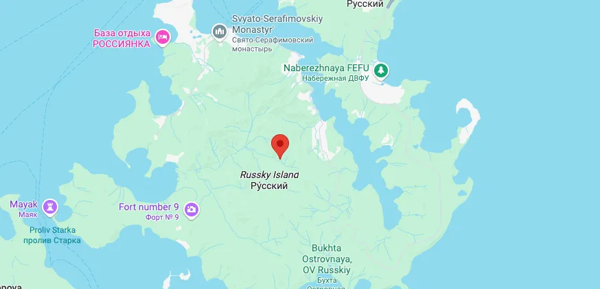 russky-island map