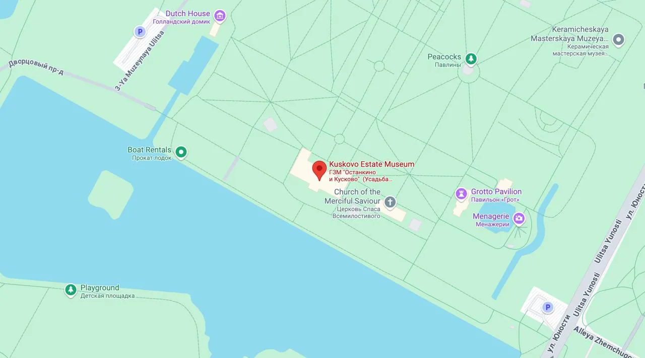 kuskovo-estate-museum map