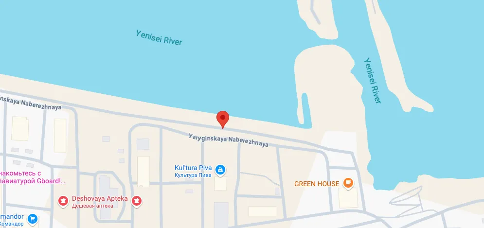 yarygin-embankment map
