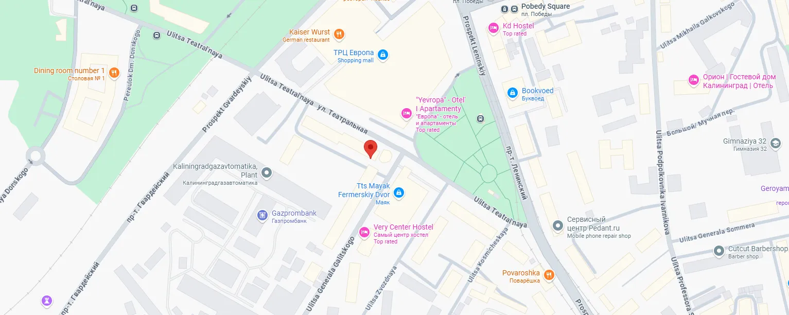 kaliningrad-amber-factory-store map
