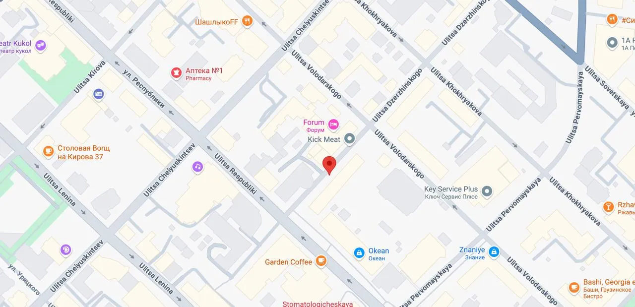 dzerzhinsky-street map