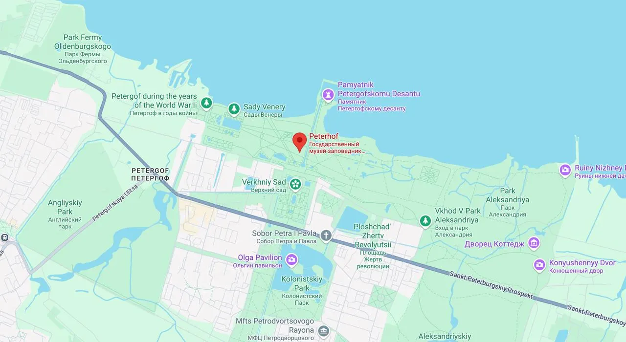 peterhof-state-museum-reserve map
